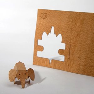 Houten kaart - olifant