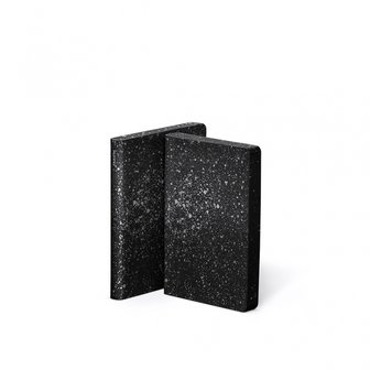 Notitieboek A6 - Milky Way, zacht leer, zilver metallic tekst