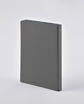 Notitieboek A5 - Everything Starts from a dot, zacht leer, zilver metallic tekst