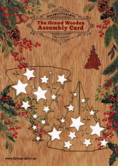 Houten kaart Grand Wooden Assembly - boom met sterren