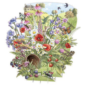 3D Pop Up wenskaart -  Wildflowers