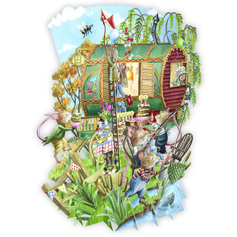 3D Pop Up wenskaart -  Mouse fun