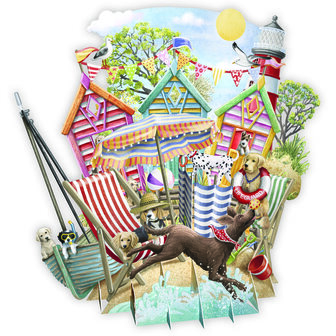 3D Pop Up wenskaart -  At the beach!