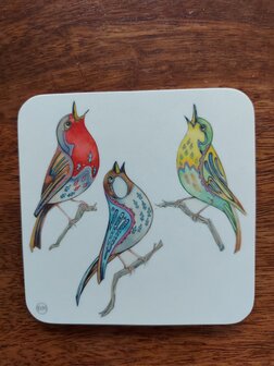 Onderzetter - zangwedstrijd van zangvogels