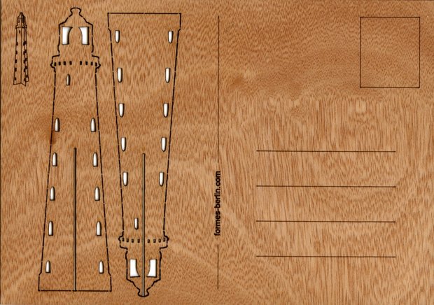 Houten kaart - vuurtoren