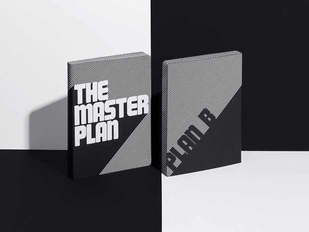 Notitieboek A5 - The Master Plan, zacht leer, witte tekst