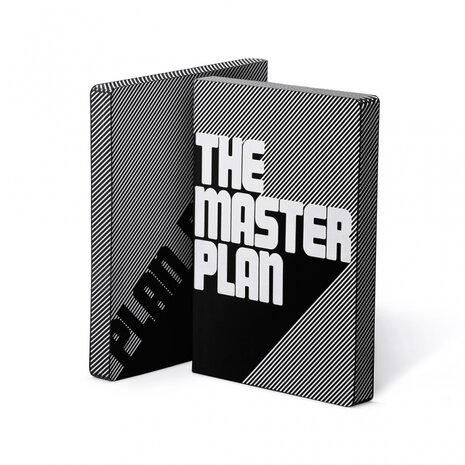 Notitieboek A5 - The Master Plan, zacht leer, witte tekst