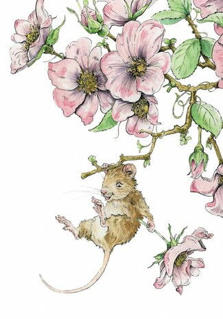 Wenskaart - Mouse Rose