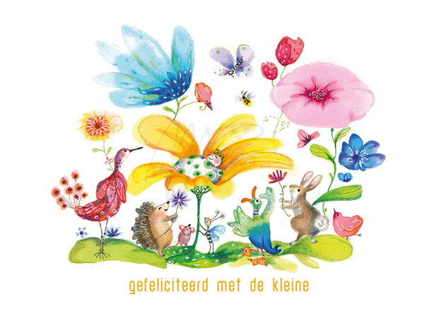 Wenskaart - Gefeliciteerd met de kleine