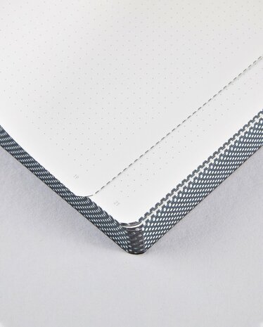 Notitieboek A5 - Everything Starts from a dot, zacht leer, zilver metallic tekst