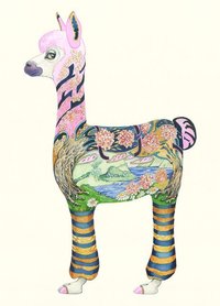 Wenskaart - alpaca