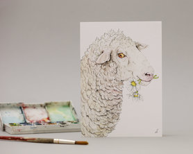 Wenskaart - Saisy sheep
