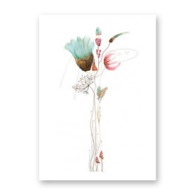 Wenskaart - Verstilde bloemen compositie