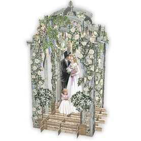 3D Pop Up wenskaart - Wedding Arbour